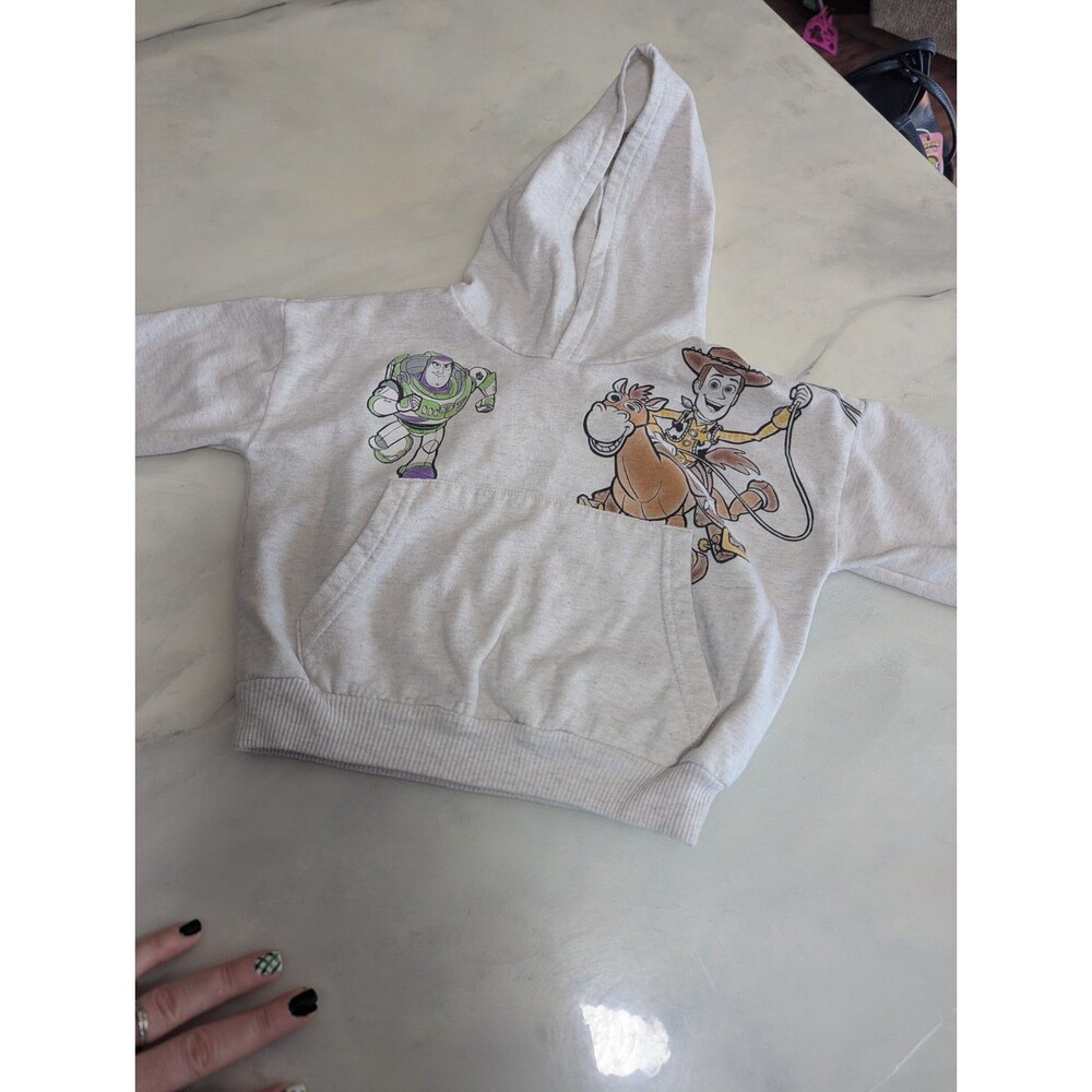 Disney Pixar Toy Story Hoodie 2T Oatmeal Buzz Lightyear Woody Bullseye Toddler